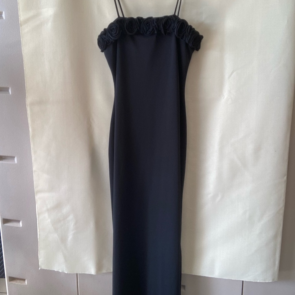 Floor length black dress size small ENT Rancy brand